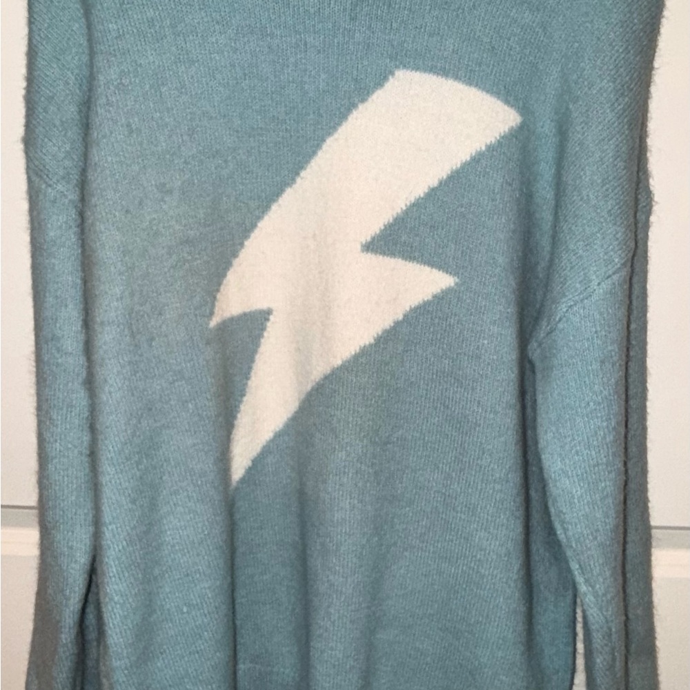 A Classy Chic Boutique Sky Blue Lightning Sweater